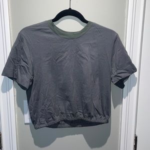 Dark Sage Wilfred Cropped T-Shirt
